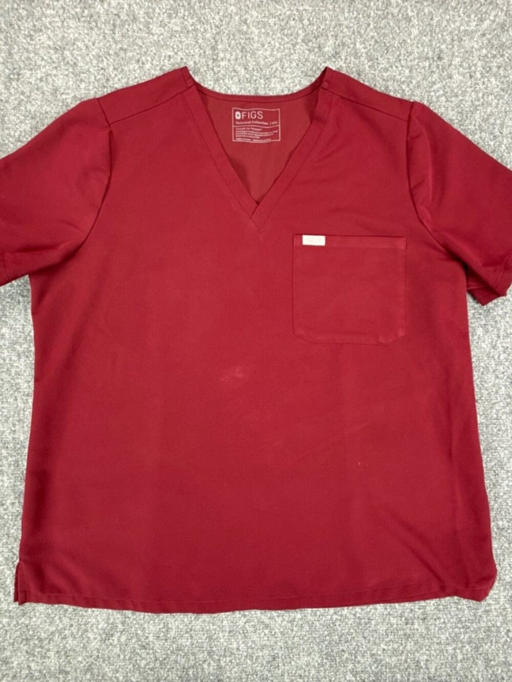 FIGS Catarina Scrub Top Women's XXL Burgundy V-Neck FW1000 PO#2911